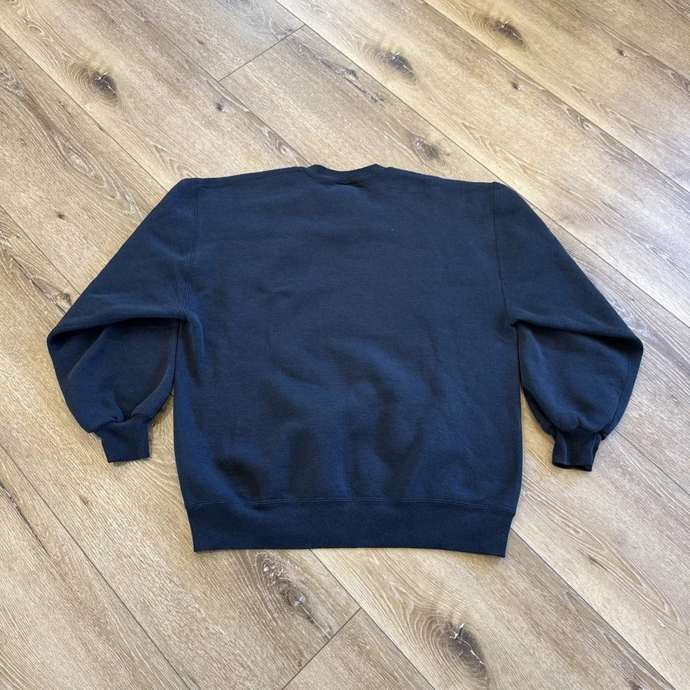 Russell Athletic Sweatshirt Mens L 105 WQSB County Alabama‎ Radio 90s Vtg Black